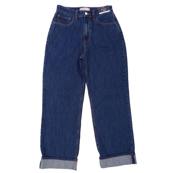 New Abercrombie & Fitch The Loose Curve Love High Rise Jeans Size 26 Short - Picture 1 of 4